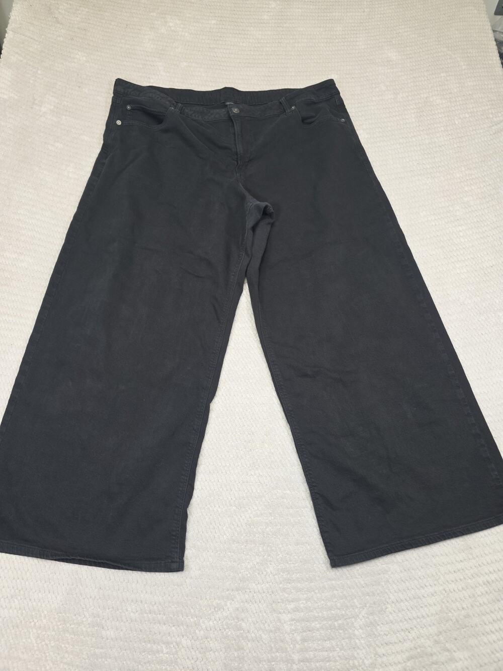 American Eagle Jeans Womens 20 Ultra Wide Leg Black Stretch